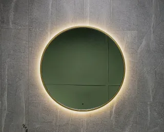 Зеркало с подсветкой ArtMax Asti AM-Ast-800-DS-FNC-Gold 80 см золото